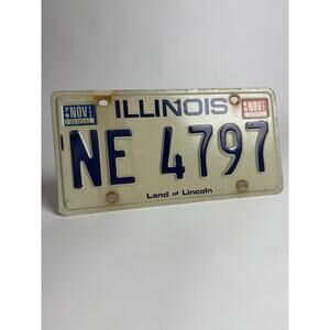 Collectable real metal license plate 1980‎ Illinois Land Of Lincoln NE 4797